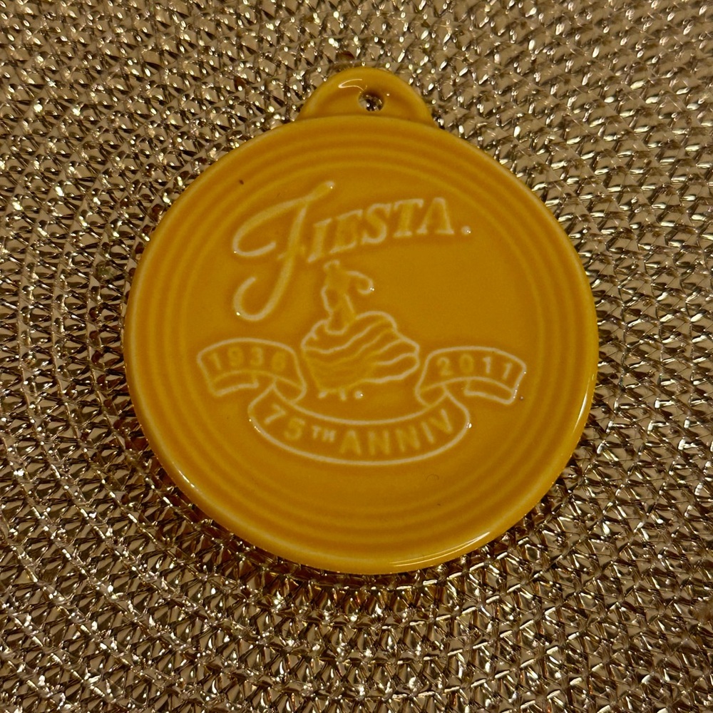 Fiesta Ware 2011 75th Anniversary Ornament in Yellow